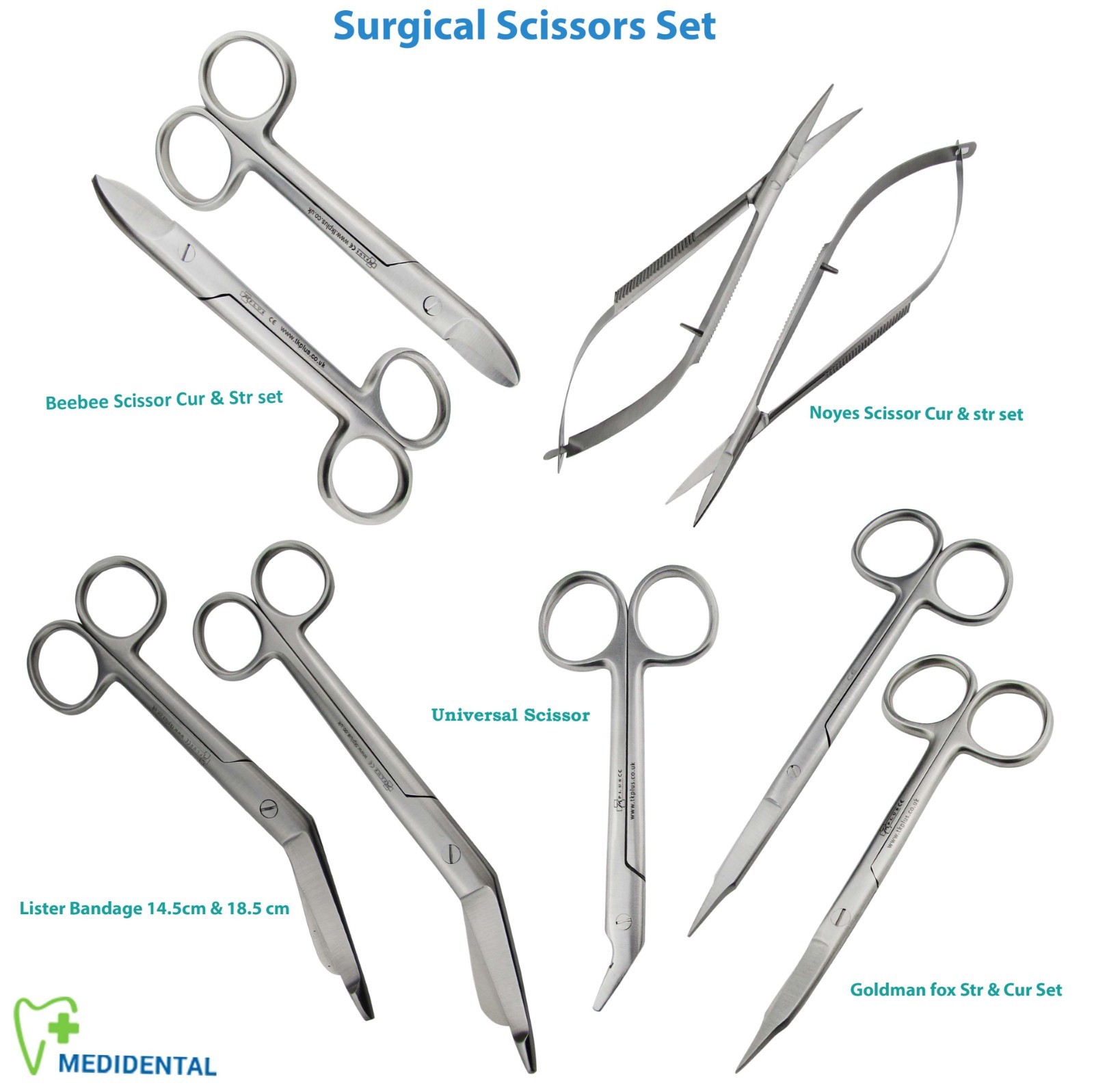 Chirurgisch Schneider Verband Sezieren Operation Stillen Schere Set