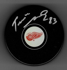 Tomas Nosek Signed Detroit Red Wings Puck Vegas Golden Knights