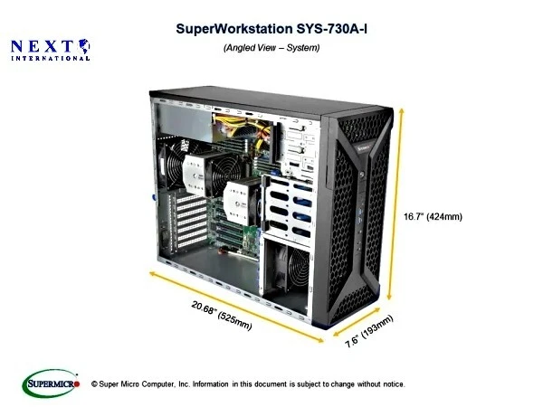 NEW Supermicro Super Workstation SYS-730A Black - Image 4 of 4