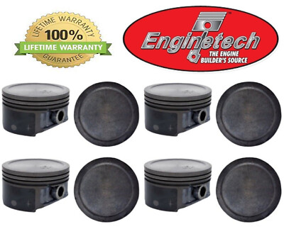 (8) GM CHEVROLET GENIII GEN IV 6.0 NEW ENGINETECH HYPEREUTECTIC PISTONS P5038