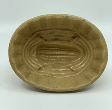 Antique 19th Century Yellow Ware Pottery Food Mold - Ear Of Corn Design