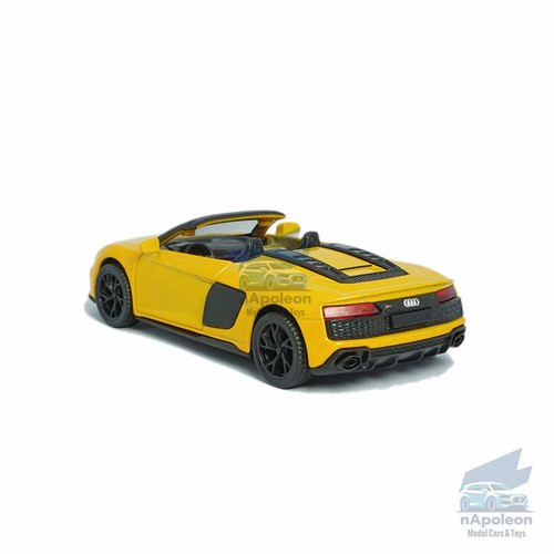 Escala 1:39 Audi R8 Spyder Modelo Coche Diecast Juguete Colección Regalo Amarillo - Imagen 11 de 12