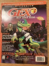 Gex3 Deep Cover Gecko Oficjalny przewodnik po strategii PlayStation z plakatem