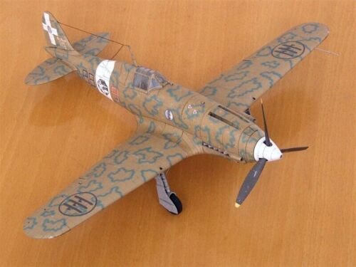 1:300 Scale Italian Fighter Macchi Mc.202 Diy Handcraft Paper Model Kit Gift - Picture 1 of 6