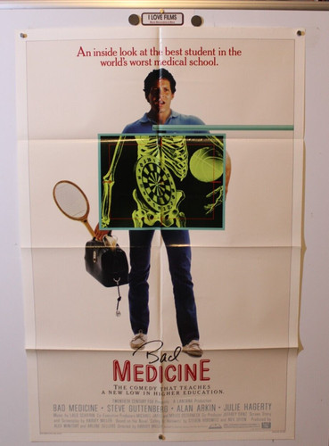 Bad Medicine (1985) folded movie poster