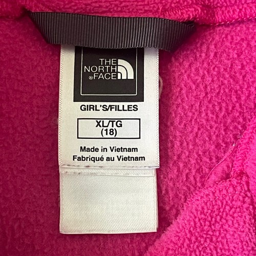 The North Face Fleece 1/4 Zip Pullover Sweater Girls XL 18 Pink L/S Polartec - Picture 2 of 7