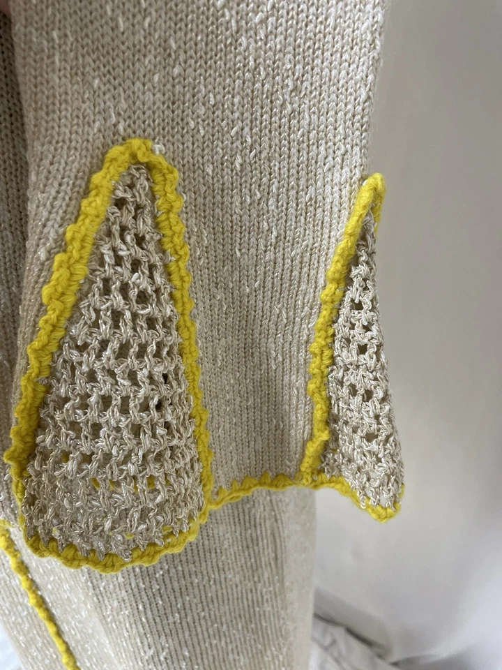 Conjunto de falda boho Stuart Mackey California años 70 talla M 2 piezas crochet cintura elástica Foto 3 de 4