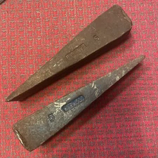 Vintage WARWOOD #5 Wedge Set Log Splitting Wedges USA 🇺🇸