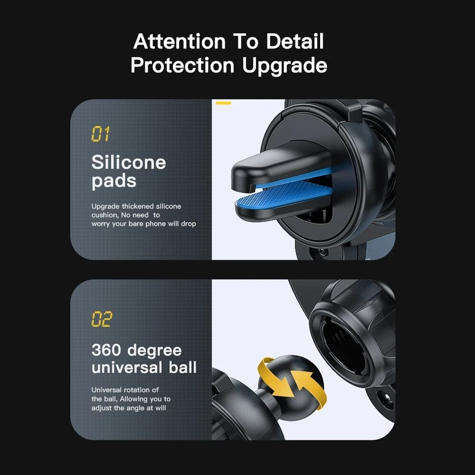 Car Phone Holder Gravity Air Vent Mount for iPhone Xiaomi Samsung Universal - Image 4 of 4