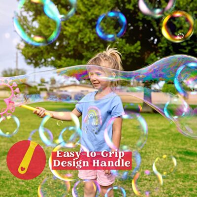 Giant Big Bubble Wands Set with 16oz Solution Bulk for Kids Bubble Summer