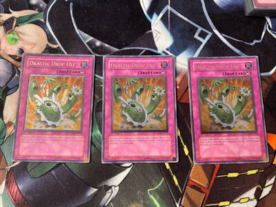 Yugioh 3x Drastic Drop Off Ultimate Rare 1st Ed English LP NM NM PTDN-EN074