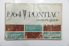 1964 Pontiac Lemans Tempest Custom Owners Manual Original