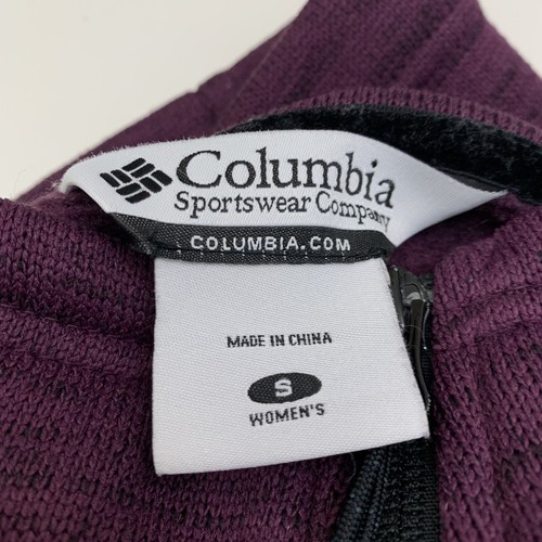 Columbia Talla Pequeña Sudadera Chaqueta Cremallera Púrpura Bolsillos con Cremallera Para Mujer GRT - Imagen 3 de 5