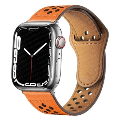 CRESTED LEDER ARMBAND SPORT LOOP APPLE WATCH ULTRA & SERIES 6 7 8 9 42mm 44mm