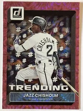 2022 Donruss #T-3 Jazz Chisholm Trending Pink Fireworks