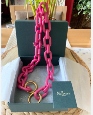 MULBERRY   Raspberry Pink Acetate Taschengurt UVP 195£