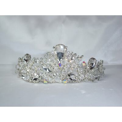 Rhinestone tiara crown Princess Tiara ,Floral Rhinestone  display picture 3