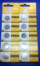 10 Pc's Lthium batteries/ CR 1616 3 Volt by Tianqiu Exp:2027 Free Shipping