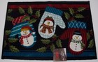 Christmas St Nicholas Square Snowman Penguin Mitten Printed Rug 20x30 NWT