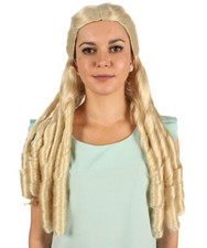 18th Century Colonial Lady Long Blonde Historical Wig Blonde HW-3538