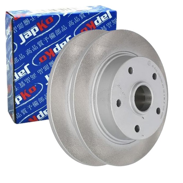 2X Japko Bremsscheiben Hinten 258,3Mm Voll Passend FÜR Mazda 626-image
