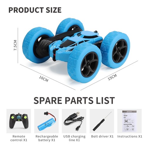 RC Car 4WD 2.4GHz Stunt Car 360° Flip Toy Off Road Drift RC Car for Boys Girls - Picture 16 of 23