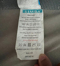 Simba Hybrid Double Mattress Medium Firm 1500 Springs Removable Cover