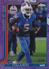 2025 Topps Chrome Football Joshua Palmer 42/75 Purple Refractor #31 Bills PWE