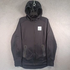 New Era Womens Black Zip Jacket Size XL Zip Pockets Logo Nima Institute Comfy