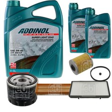 FEBI Inspektionspaket 7L ADDINOL SUPER LIGHT 0540 für Opel Vivaro Kasten F7 1.9