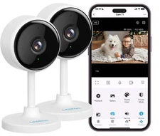 Indoor Cameras for Home Security with Night Vision, Pet Camera with Phone App...