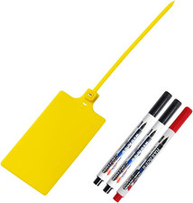 400Pcs Plastic Seals Shipping Label Tags, Writable Marker Big Sign Tie for Logis