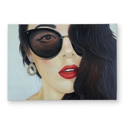 Begin Home Decor CODM1724EZP0RS 17 x 24 in. Fashionable Sunglasses Blue Woman...