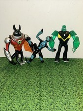 Lote de 3 figuras cabeza diamante Ben 10 Omni Kix Armor JETRAY 5" 2018 Playmates