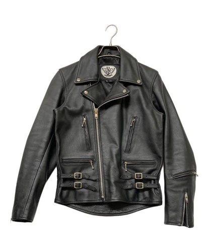 63 leathers Leather Double Riders Jacket from Men's Size M Black - product listing photo