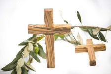 6 Inches Olive Wood Wall Cross from Bethlehem Handmade Religious Home Decor