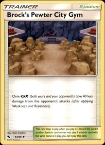 Brock's Pewter City Gym 54/68 Hidden Fates Uncommon