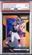 2018 PANINI PRIZM ORANGE PRIZM DIE-CUT #220 ANTHONY MILLER PSA 9
