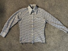 Vintage 70's Joel California Polyester Button Up Men's Disco Shirt Medium M