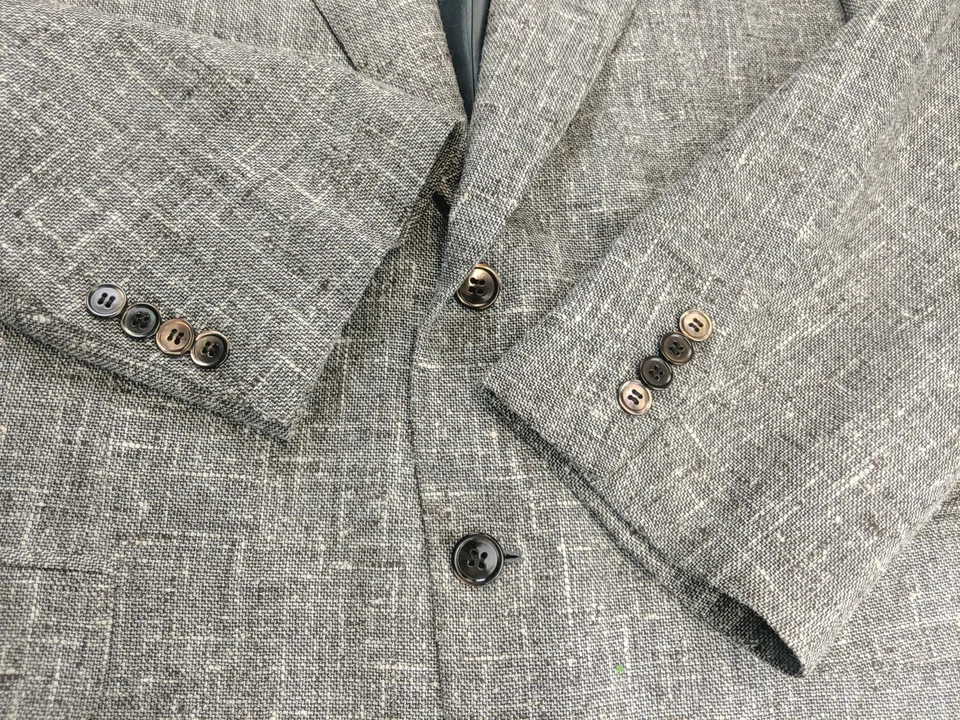 Abrigo Traje Abrigo Brioni Gris Claro Seda y Lana Talla 42R Chaqueta Italiana Blazer 2 Botones Foto 2 de 4