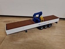 Corgi Modern Truck Heavy Haulage Plain White Hiab Crane Dropside Trailer 1/50