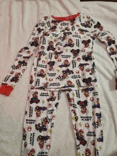 SUPER MARIO KART NINTENDO Fleece Pajamas Sleepwear Set Boys Sz 10 NWOT