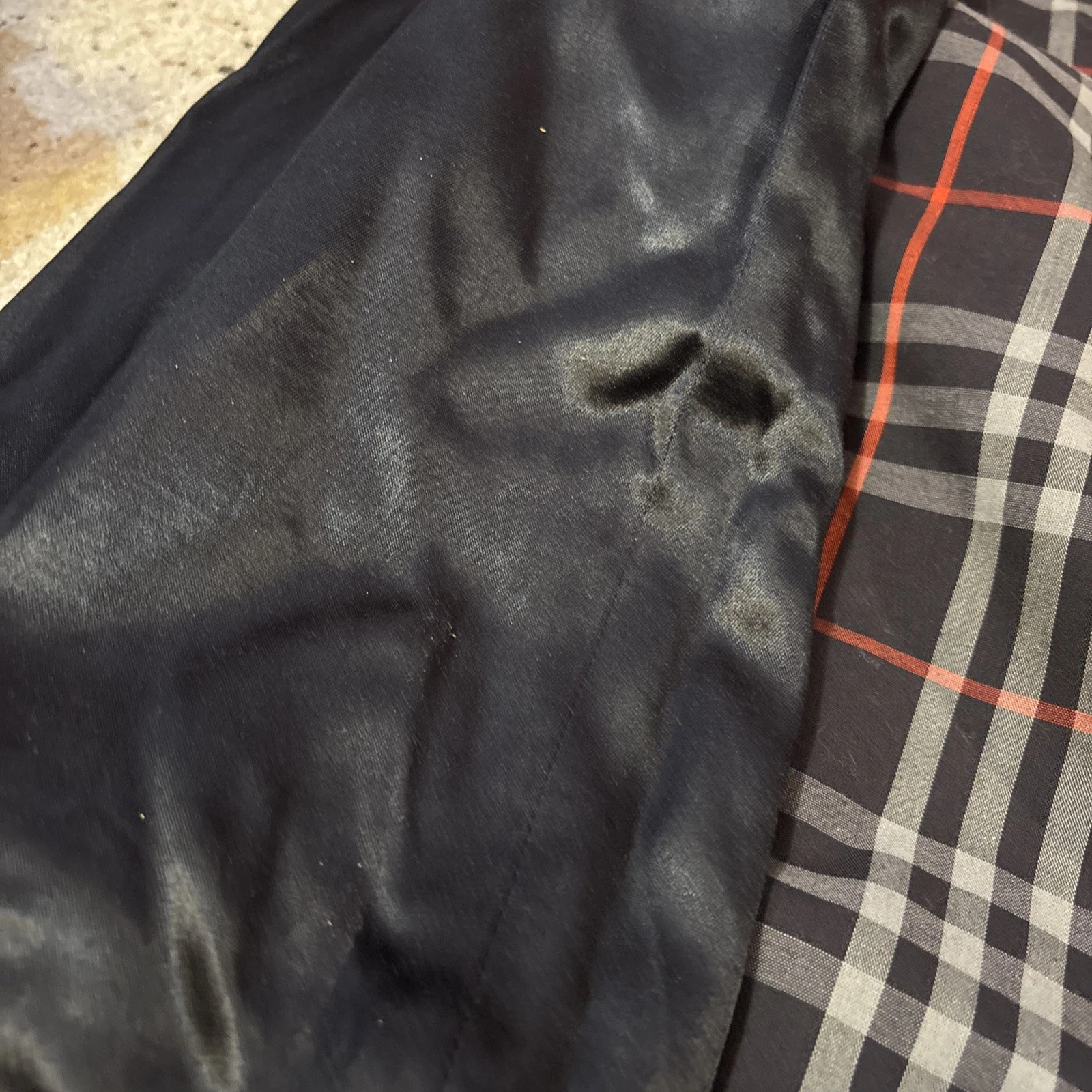 Burberrys Double Breasted Navy Blue Men's Trench Coat Superb Size 50 Long image 11