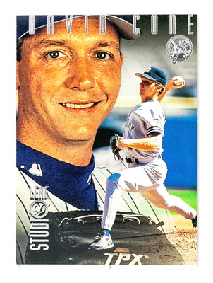 David Cone #58 (1996 Leaf Studio) Baseball Card, New York Yankees