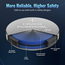 High Capacity CR2032 Battery 12 Pack - CR2032 Lithium 3V Coin Battery Replace...