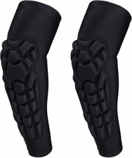 Padded Elbow Forearm Sleeves 2 Pack with Extended Arm Pads Compression Protect