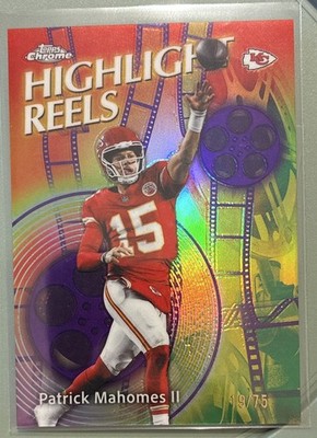 Topps 2026 Chrome Patrick Mahomes II Highlight Reels #HR-2 Purple Variant /75
