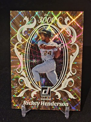 2023 Panini Donruss Mr 3000 Gold /99 Rickey Henderson #M3K-1 HOF