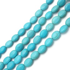 Blue Howlite Turquoise Oval Shape Beads Size 6x8mm 15.5" Strand