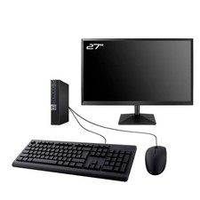 PC Dell 7040 Micro Ecran 27" Intel I3-6100T RAM 8Go SSD 250Go Wifi W11